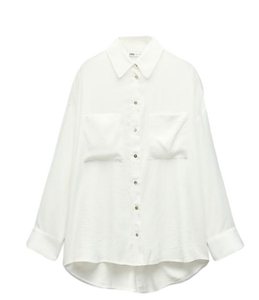 Export Quality Women <b>White</b> <b>Long</b> <b>Shirt</b> with Full <b>Sleeves</b> Comfortable for Professional and Party Wedding Wear at Affordable Price - Product Image 1