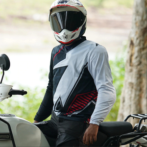 เสื้อกีฬาแขนยาวสไตล์วินเทจเสื้อแข่งวิบากแบบออฟโรดระบายอากาศสำหรับจักรยานเสือภูเขาบีเอ็มเอ็กซ์เสื้อแข่ง - Product Image 6