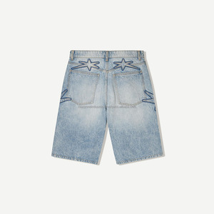 กางเกงขาสั้นผ้ายีนส์แบบหลวมสำหรับผู้ชายกางเกงขาสั้นผ้ายีนส์แนวสตรีทแวร์ประดับเพชรแนววินเทจสำหรับผู้ชายฤดูร้อนออกแบบได้ตามต้องการกางเกงยีนส์สำหรับผู้ชาย - Product Image 4