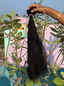 Extensiones de cabello humano indio crudo recto Yaki recto de 14-30 pulgadas de alta calidad trama alineada con cutícula con cabello alineado con cutícula - Product Image 4