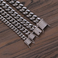 Vente en gros de bijoux tendances en zircon chrétien, collier à breloques Hip Hop unisexe de différentes tailles pour femmes, cadeau
