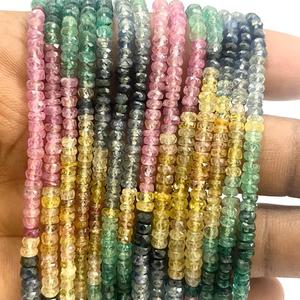 Saphir naturel de qualité, facettes rondes, perles de 4 mm, pierres précieuses authentiques, pierres précieuses en vrac pour la fabrication de bijoux, HAYAAT GEMS Third - Product Image 2