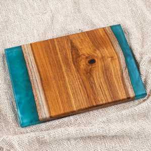 100% bois d'acacia naturel avec planche à découper en résine planche à découper nouveau produit pour la cuisine Restaurant coupe alimentaire hacher utilisé - Product Image 3