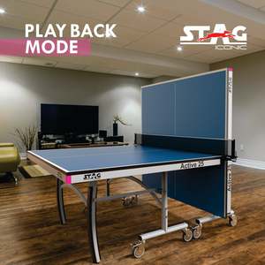 Stag Iconic Active 25 <b>Foldable</b> Indoor Professional <b>Table</b> <b>Tennis</b> Set Full Size MDF Sports <b>Table</b> - Product Image 3