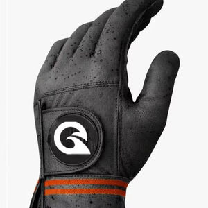 Guante de golf para hombre, mano izquierda, cuero PU negro, transpirable, antideslizante, ajuste cómodo, guante deportivo duradero para exteriores - Product Image 1