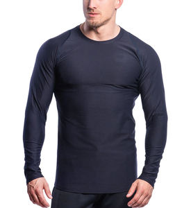 Camiseta de compresión para hombre de rendimiento elástico de 4 vías, ropa para correr, camiseta de entrenamiento de gimnasio transpirable ligera - Product Image 1