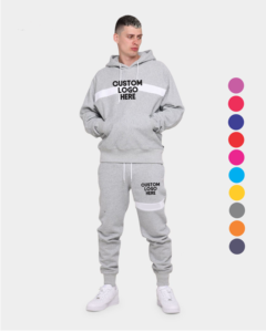Conjunto de sudaderas y pantalones de chándal con forro polar de 280 GSM de gran demanda personalizado - Product Image 3