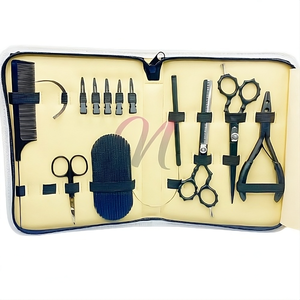 Pince d'extension de cheveux multifonctionnelle enduite de couleur noire mate avec prise confortable Outils respectueux de l'environnement pour salon de coiffure - Product Image 6