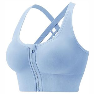 Soutien-gorge d'entraînement respirant pour femmes avec haute élasticité Fitness cou sans couture Yoga soutien-gorge de sport Style Simple Logo personnalisé avant grande taille - Product Image 4