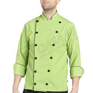 Uniformes de trabajo de verano de algodón y poliéster de color personalizado para hombre, abrigo de chef de manga larga, chaquetas de chef para restaurante - Product Image 1