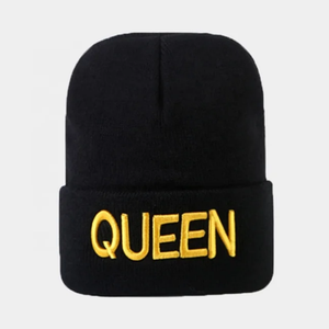 Totalmente personalizado, OEM, venta al por mayor, parejas de moda, bordado de letras, Logo, Tobogán, sombrero de punto, gorro de invierno, sombreros para hombres y mujeres - Product Image 5