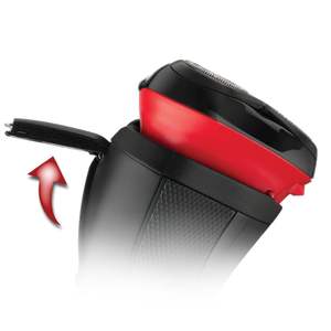 Afeitadora Eléctrica Rotativa para Hombre, Negra y Roja, Funciona con Batería, Diseño Ergonómico, Resistente al Agua IPX7, Lavable, Repuesto para Afeitar la Cara - Product Image 5