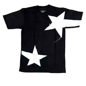 T shirt personnalisé en coton épais pour hommes T Shirts Custom Distressed Embroidered Patched Men Boxy Vintage T Shirt - Product Image 6