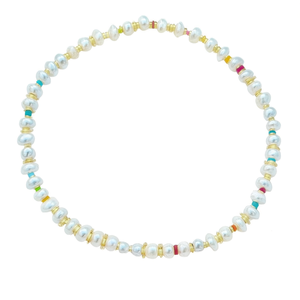 Elegante Pulsera de Perlas Chapada en Oro con Detalles Vibrantes para Reventa de Moda - Product Image 2