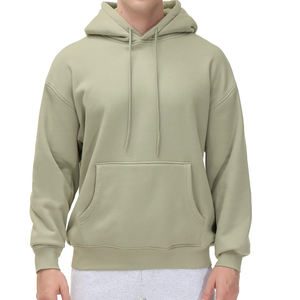 Sweats à capuche en coton de haute qualité personnalisés 320 g/m², poids lourd, vente en gros, basiques vierges, sweats à capuche en molleton personnalisés, sweats à capuche surdimensionnés pour hommes - Product Image 4