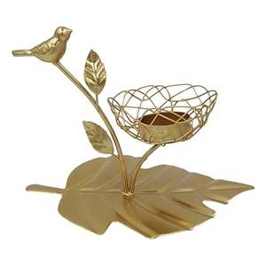 Bougeoir Feuille d'Or Plateau de Bougeoirs Porte-bougies pour la maison - Product Image 6