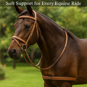 Brida de caballo de salto acolchada suave de la mejor calidad, brida ecuestre occidental de cuero genuino a precio - Product Image 2