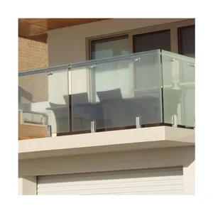 Vendita calda OEM 304 316 supporto in vetro in acciaio inossidabile balcone balconcino ringhiera in vetro per ringhiera delle scale