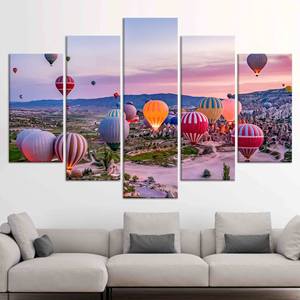 Tableau sur toile Cappadocia Sunrise : impression décorative murale de paysage de Goreme, lot de 5 toiles assorties - Product Image 1
