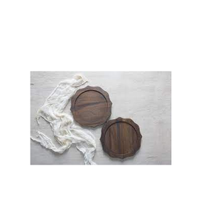 Chargeur en bois pour les dîners et les fêtes, assiette de service, restauration, utilisation, serveur de nourriture, chargeur en bois avec produits en vente - Product Image 3