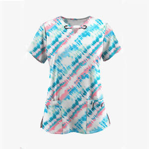 Comfortable Stretchable Cotton Scrub Suit with Deep <b>Pockets</b> Lightweight & Eco-Friendly for Women's Medical Professionals - Product Image 1