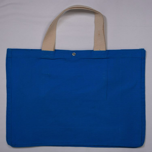 Sac fourre-tout en coton biologique personnalisé avec fermeture à bouton et fermeture éclair, taille moyenne, écologique, réutilisable, pour les achats quotidiens et la promotion - Product Image 3