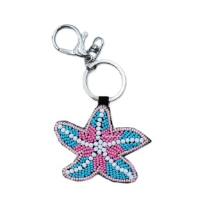 Porte-clés perlé fait main avec logo universitaire, anneau porte-clés avec crochet pour femmes et hommes, étiquette de sac pour les fans des Rebels, cadeau pour les jours de match - Product Image 2