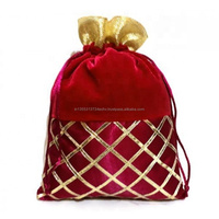 Sac indien en velours pour cadeaux de mariage, pochette à retour pour faveurs, pochettes pour bijoux, pièces