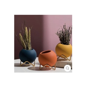 Recién llegado, jarrón de mesa moderno, de aluminio martillado jarrón de flores, recubierto de polvo para uso doméstico y en el jardín - Product Image 4