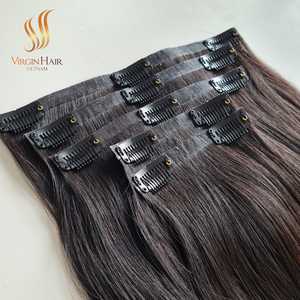 Extensions de cheveux Remy vietnamiens bruts non transformés en gros vendeurs de Hairgrade sans couture à clipser - Product Image 1