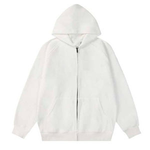 Sudaderas con capucha para hombre con cremallera de gran tamaño Sudaderas con capucha lavadas unisex Hombres Sudadera polar de algodón 100% Sudaderas con capucha básicas personalizadas OEM/ODM - Product Image 4