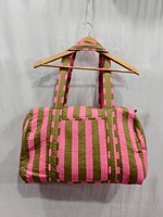 Sac de voyage décontracté en coton imprimé à la main, grande capacité, durable, de luxe, pour le sport et les week-ends, écologique, avec fermeture éclair tactique