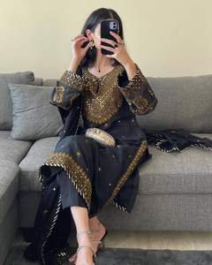 Colección étnica Premium Foux Gorgette Hilo de doble cara y parte superior de secuencia M - XXL emparejado con un Micro Pent elástico cosido completo - Product Image 4