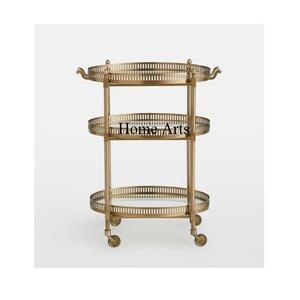 Chariot de service de forme personnalisée de dernière génération, chariot de service alimentaire à 2 niveaux en acier et en verre à un prix attractif - Product Image 6