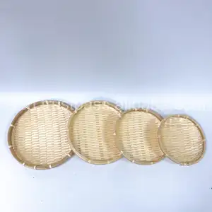 Handmade <b>Bamboo</b> Tray Set Eco-Friendly Traditional Style <b>Table</b> Decoration for Kitchen and Home Home Decor - Product Image 1