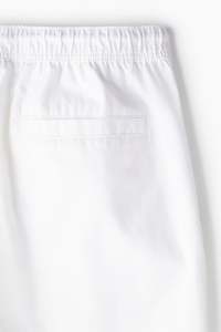 Regular Fit <b>Men's</b> Premium Quality 100% Cotton <b>White</b> <b>Shorts</b> Elasticated Drawstring Waist Diagonal Side Pockets @Wholesale Price - Product Image 3