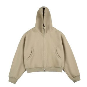2025 Tendance Top Qualité 500G Heavyweight High Street EU US Taille Cropped Hoodie Hommes et Femmes Oversize Boxy Hoodie - Product Image 5