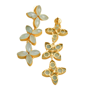 Pendientes de Latón al por Mayor, Piedras Semipreciosas Naturales, Textura Mate de Latón, Estilo Moderno, Listos para Enviar al por Mayor - Product Image 4