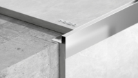 Garniture de bord de tuile profil en acier inoxydable nez d'escalier héros métal 12mm bande d'angle en céramique noir mat pour douche