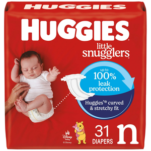 Pañales para bebé recién nacido Huggies Little Snugglers, tamaño de hasta 10 libras, 31 unidades - Product Image 2