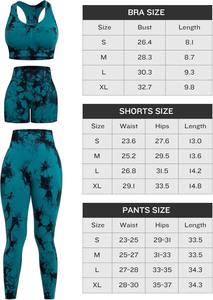 Vente en gros 2024 Spandex sans couture pour femmes grande taille Sports Fitness Active Wear Ensemble de yoga deux pièces Leggings - Product Image 3