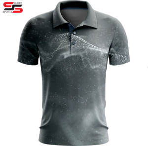 Polo de golf pour hommes, imprimé personnalisé, col côtelé entièrement sublimé, vêtements de sport boutonnés, polos à séchage rapide - Product Image 5