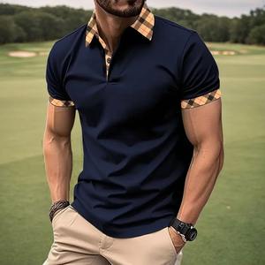 Camiseta de Manga Corta para Hombre, Talla Grande, Estilo Europeo Americano, Transpirable, de Secado Rápido, para Verano, Informal de Negocios, con Estampado - Product Image 2