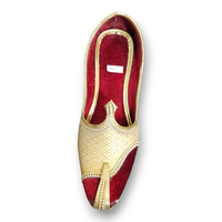 Chaussures Indiennes Ethniques pour Hommes en Cuir Véritable, Juti Khussa Sandales Plates à Enfiler, Mojari Faits Main, Chaussures de Mariage Punjaabie pour Hommes, Fête