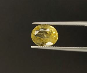 100% Natural sin tratar de alta calidad Zafiro Amarillo corte ovalado 5,14 quilates tamaño del anillo septiembre piedra natal para anillo y astrología - Product Image 2