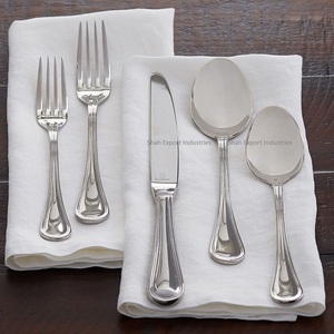 Ensemble de couverts en acier inoxydable au design martelé de haute qualité couverts de luxe modernes plaqués argent pour cadeaux à utiliser au restaurant à domicile - Product Image 6