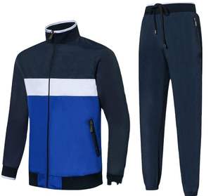 High Quality Men's Gym Jogger Tracksuit Zip Sweatsuit Logo Slim Fit 2-Piece Polyester <b>Lightweight</b> Colorful for Autumn Season - Product Image 6