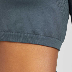 2024 camisetas cortas de gran tamaño deportivas personalizadas para mujer, ropa recortada en blanco sólido con estampado de verano, suministro al por mayor para mujer - Product Image 4
