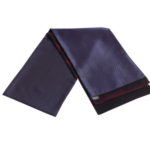 Navy Designer Men's Double Sided <b>Silk</b> <b>Scarf</b> Printed Geometric Pattern Winter Warm Ready Stock Agile Supply Chains - Product Image 5