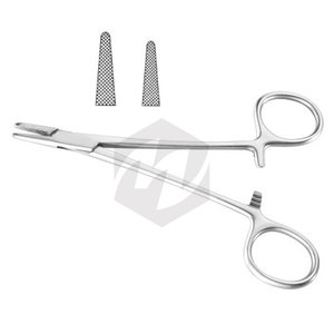 Pince hémostatique chirurgicale porte-aiguille Baumgartner avec mâchoires dentelées verrouillage à cliquet Instruments médicaux de 5 pouces - Product Image 1
